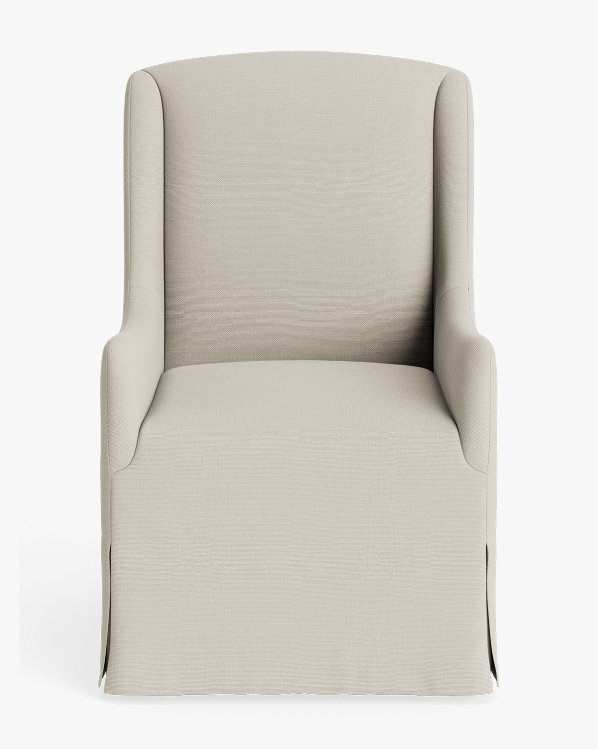 Classic Upholstered Dining Arm Chair with Curved Arms for Dining Room