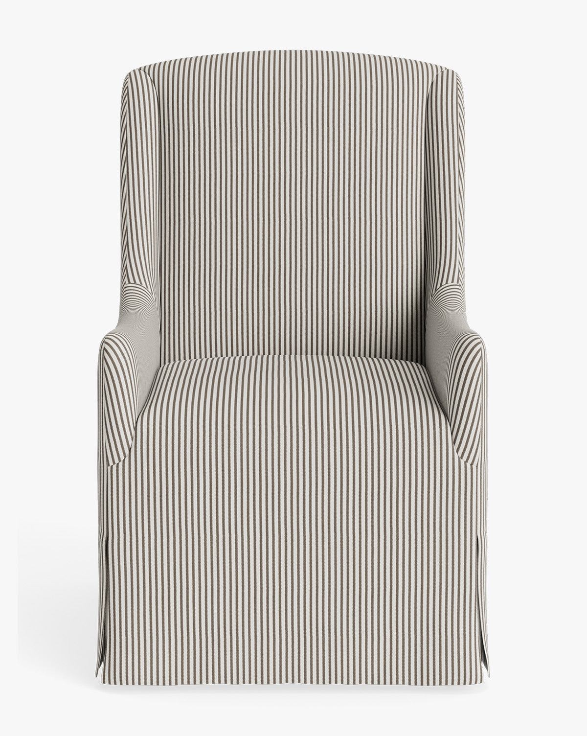 Classic Upholstered Dining Arm Chair with Curved Arms for Dining Room