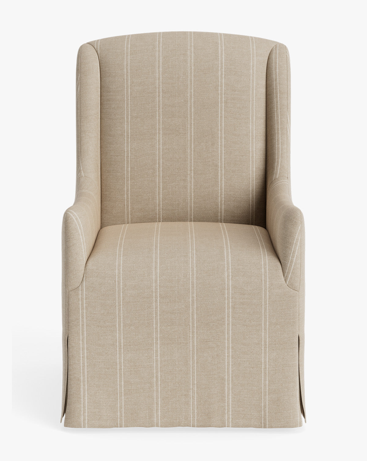Classic Upholstered Dining Arm Chair with Curved Arms for Dining Room