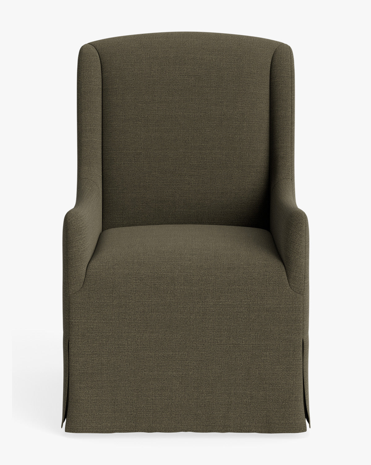 Classic Upholstered Dining Arm Chair with Curved Arms for Dining Room