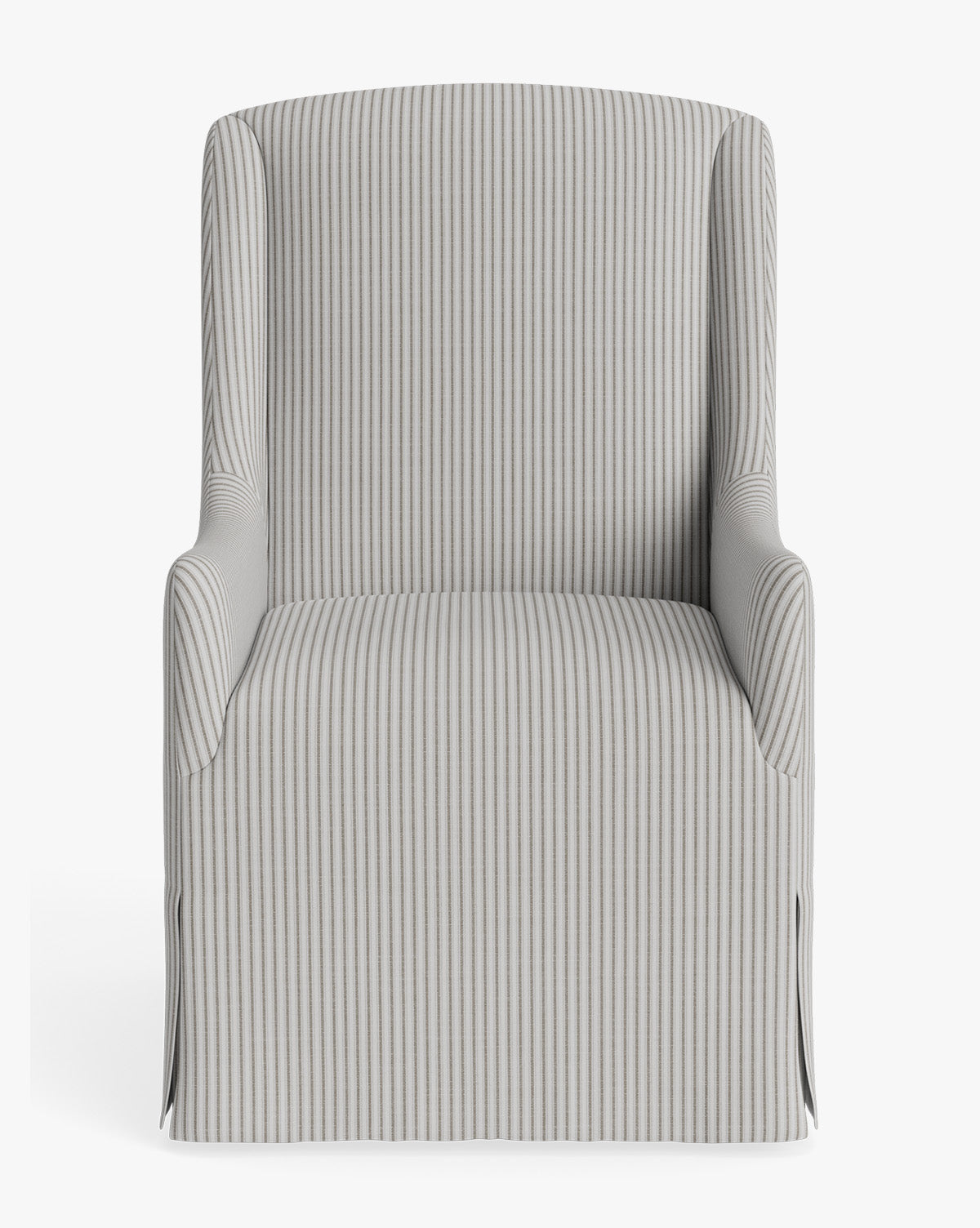 Classic Upholstered Dining Arm Chair with Curved Arms for Dining Room