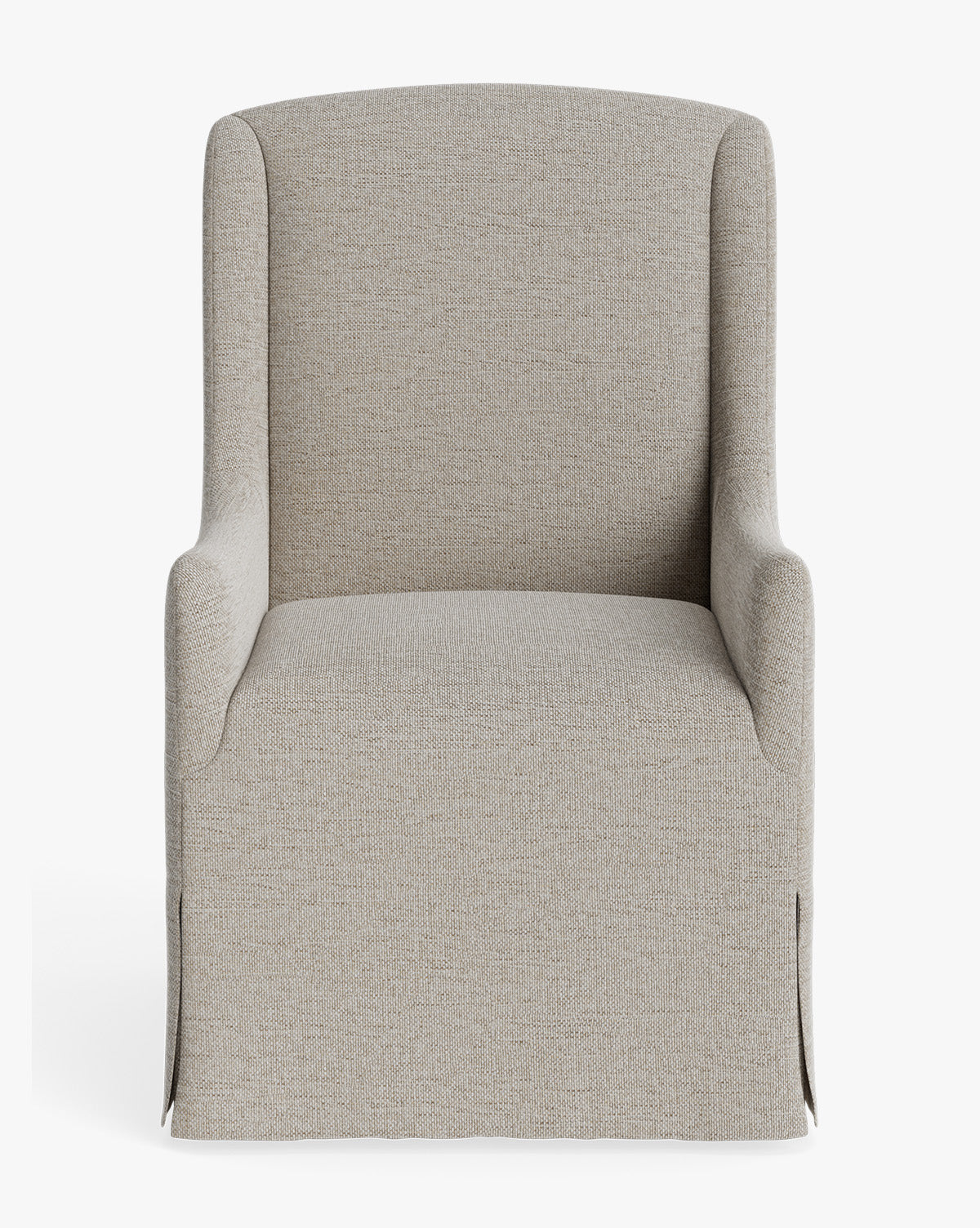 Classic Upholstered Dining Arm Chair with Curved Arms for Dining Room