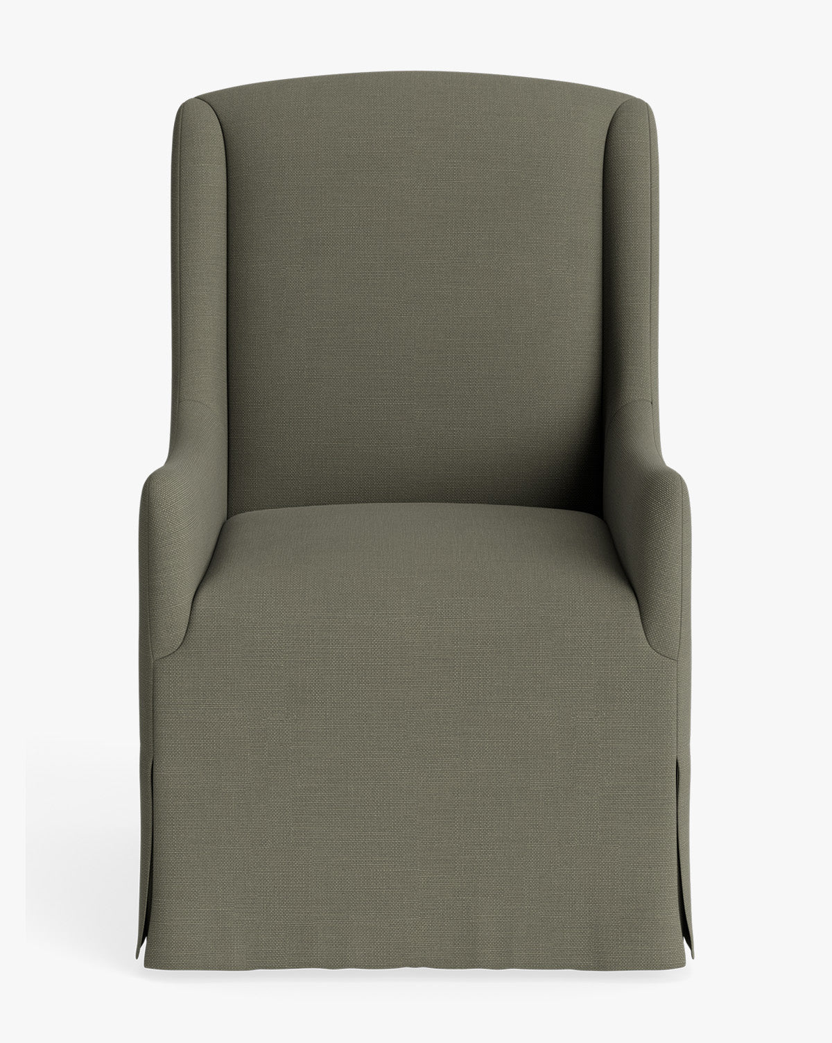 Classic Upholstered Dining Arm Chair with Curved Arms for Dining Room