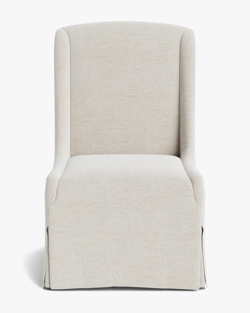 Classic Upholstered Dining Chair with Oak Legs & Brass Casters for Dining Room