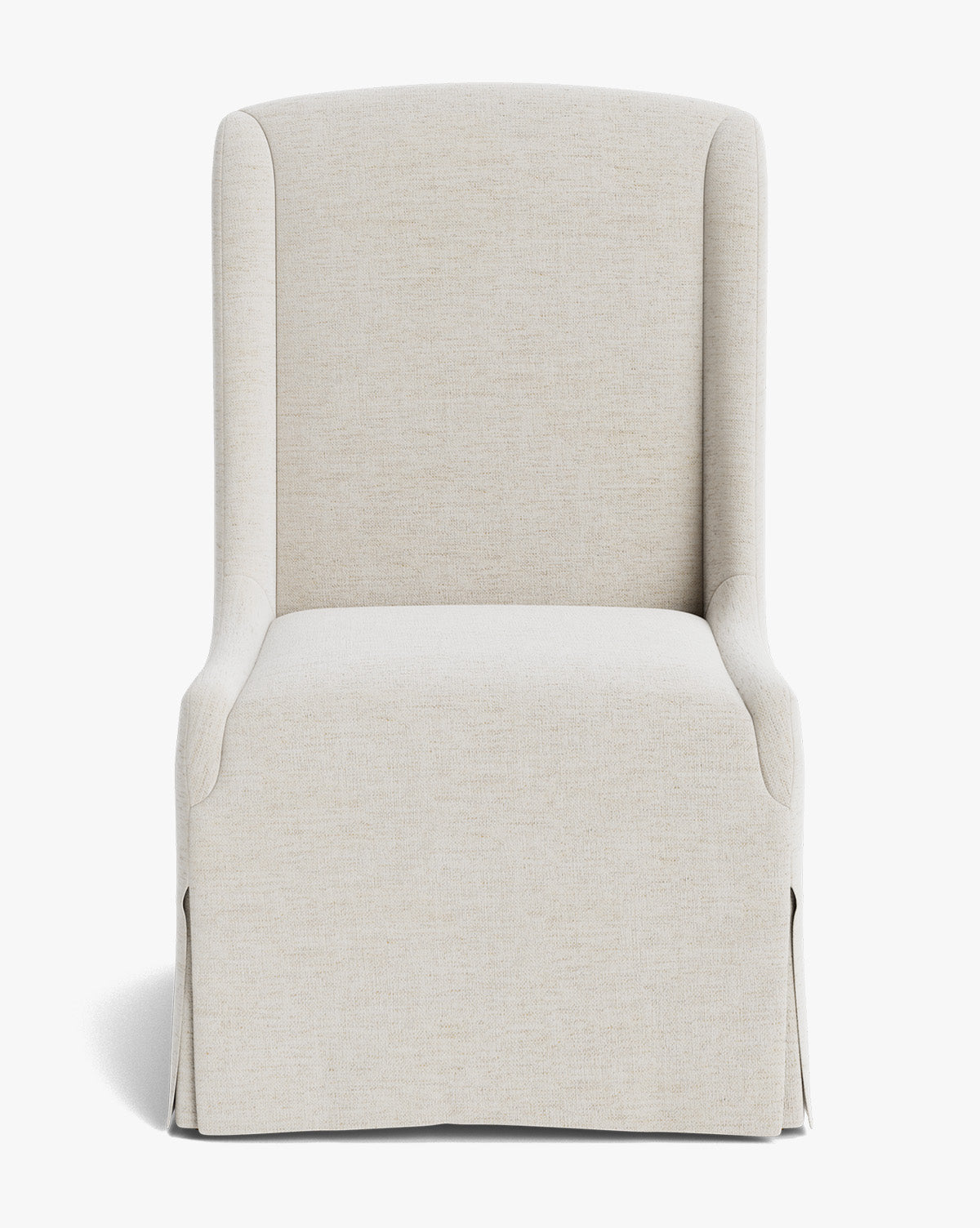 Classic Upholstered Dining Chair with Oak Legs & Brass Casters for Dining Room