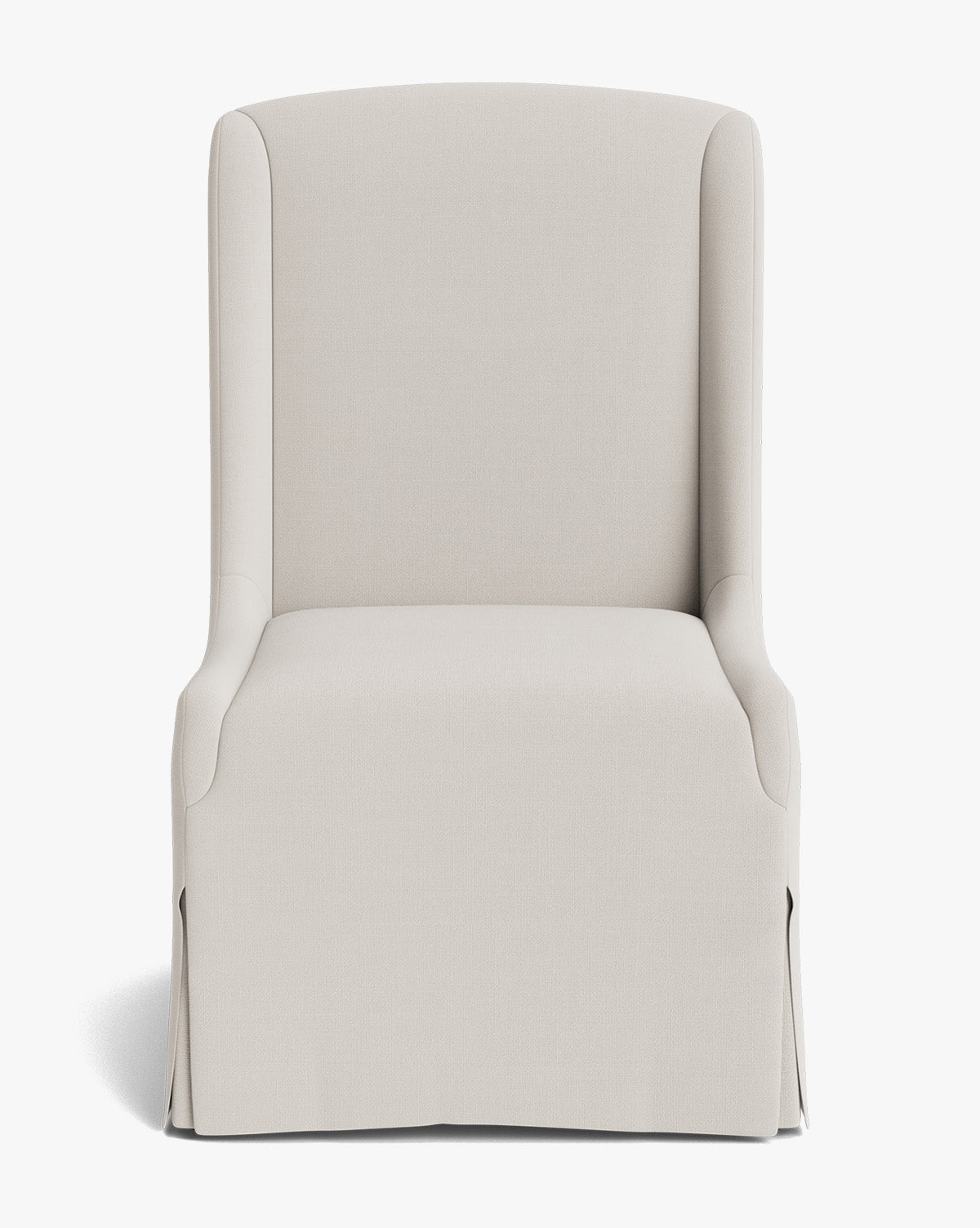 Classic Upholstered Dining Chair with Oak Legs & Brass Casters for Dining Room