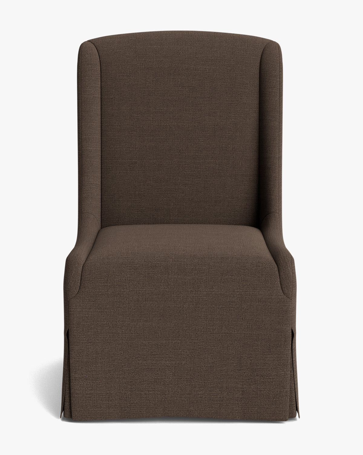 Classic Upholstered Dining Chair with Oak Legs & Brass Casters for Dining Room