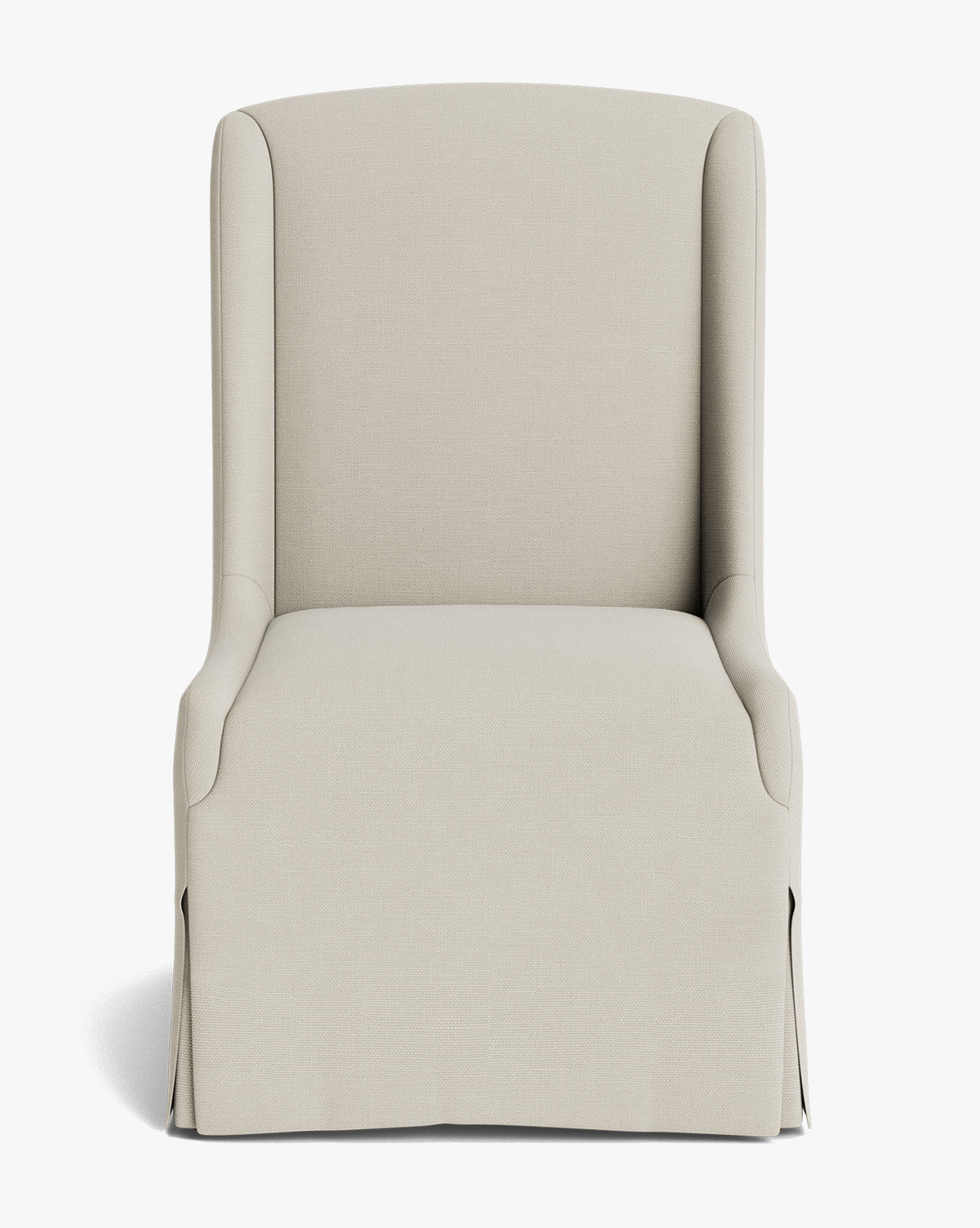 Classic Upholstered Dining Chair with Oak Legs & Brass Casters for Dining Room