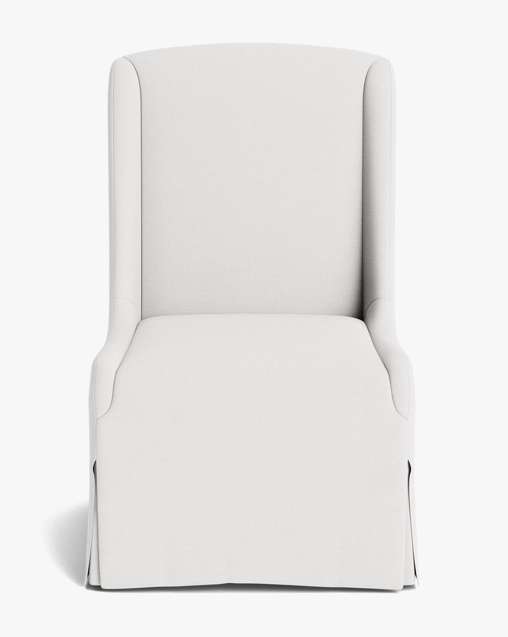 Classic Upholstered Dining Chair with Oak Legs & Brass Casters for Dining Room