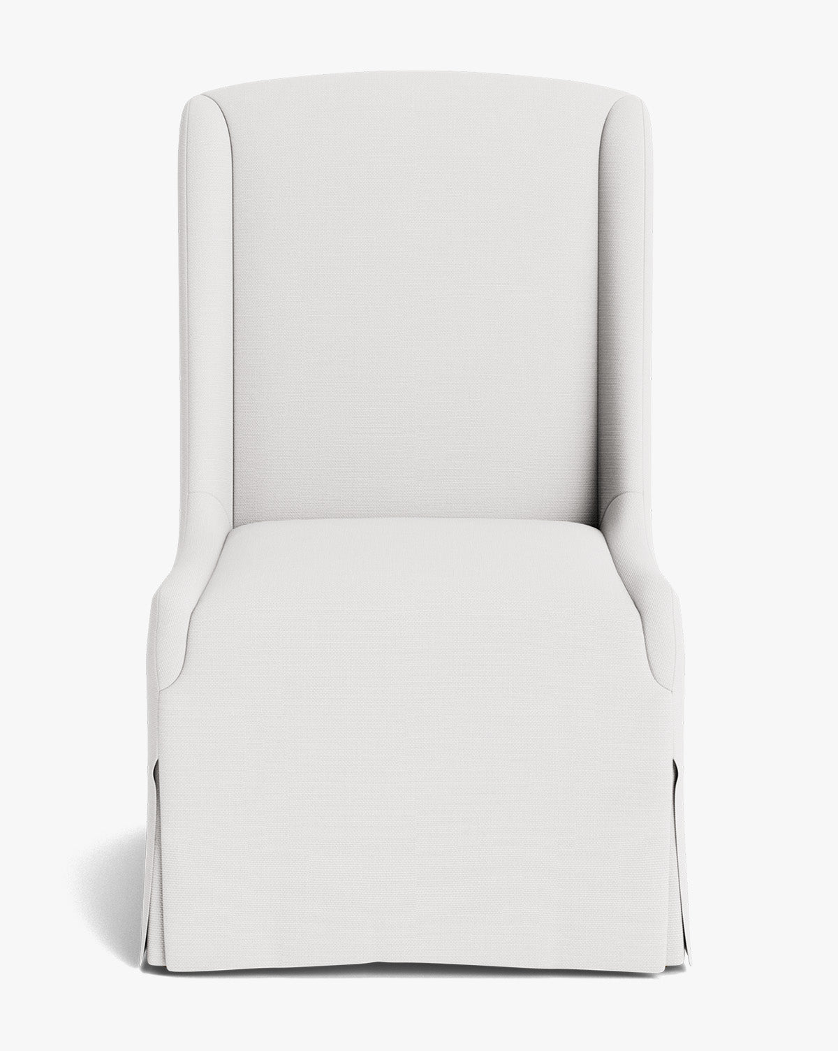 Classic Upholstered Dining Chair with Oak Legs & Brass Casters for Dining Room