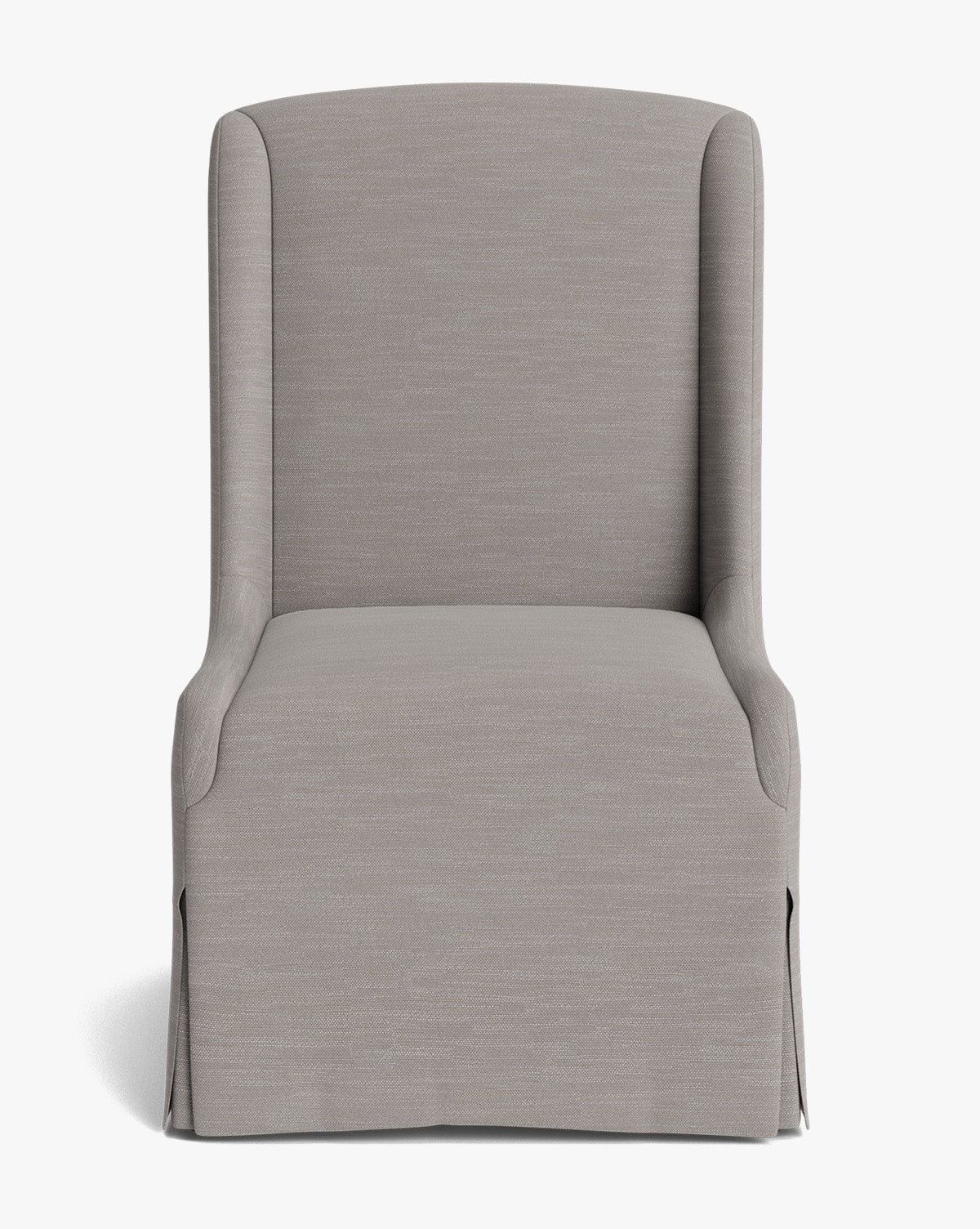 Classic Upholstered Dining Chair with Oak Legs & Brass Casters for Dining Room