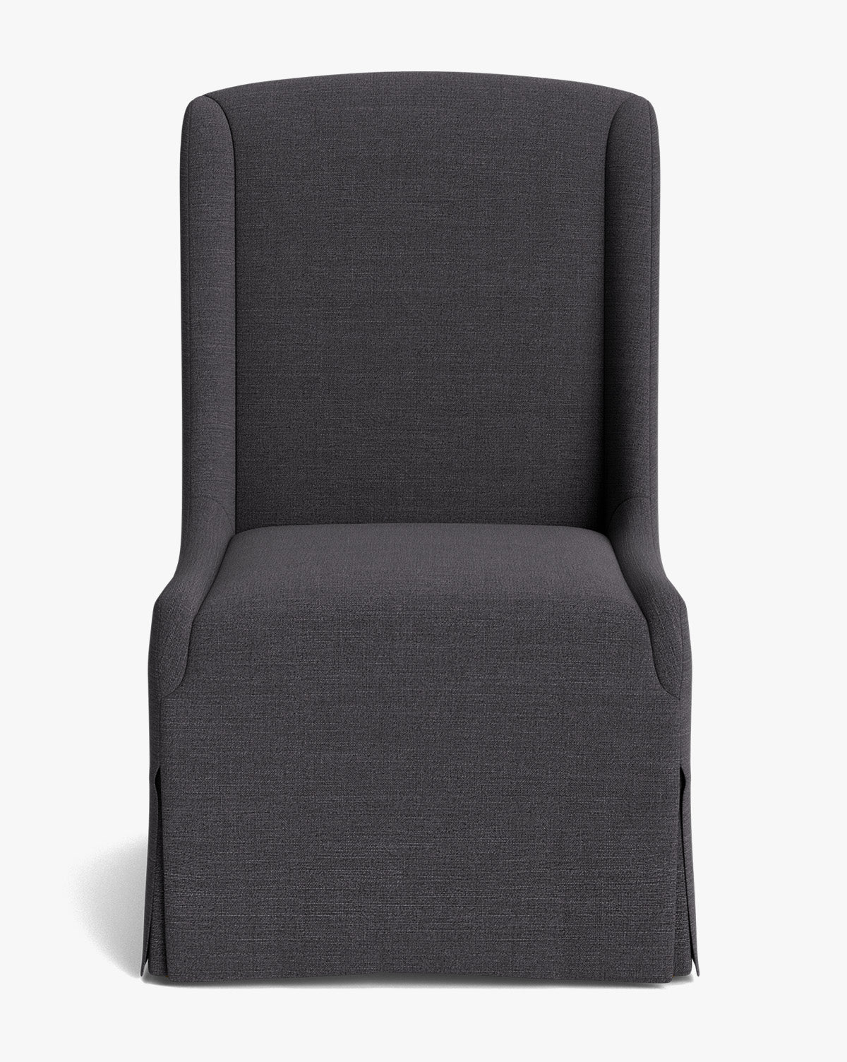 Classic Upholstered Dining Chair with Oak Legs & Brass Casters for Dining Room