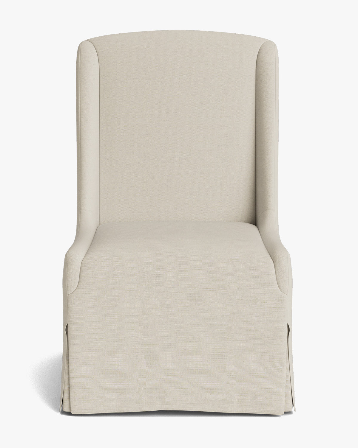 Classic Upholstered Dining Chair with Oak Legs & Brass Casters for Dining Room