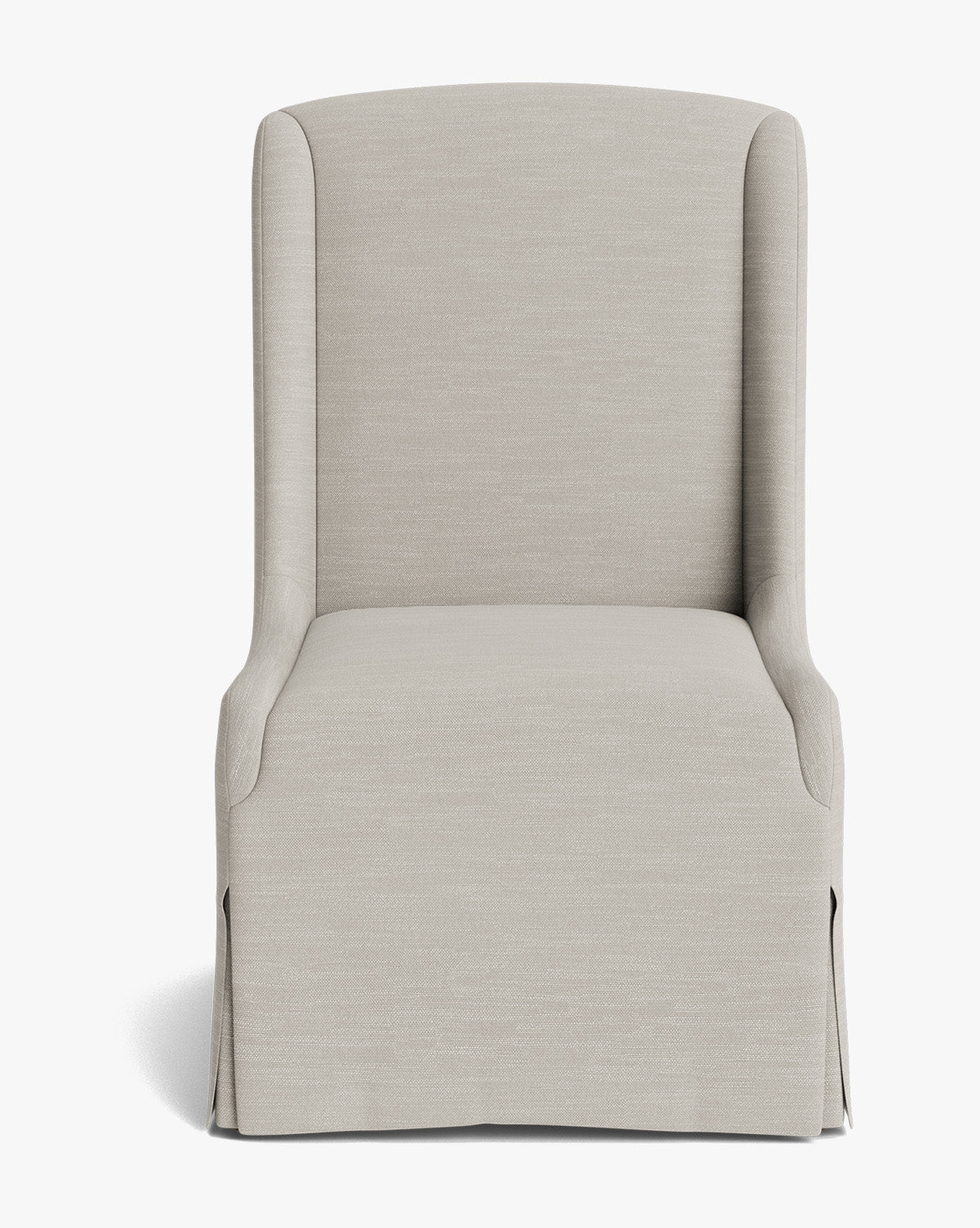 Classic Upholstered Dining Chair with Oak Legs & Brass Casters for Dining Room