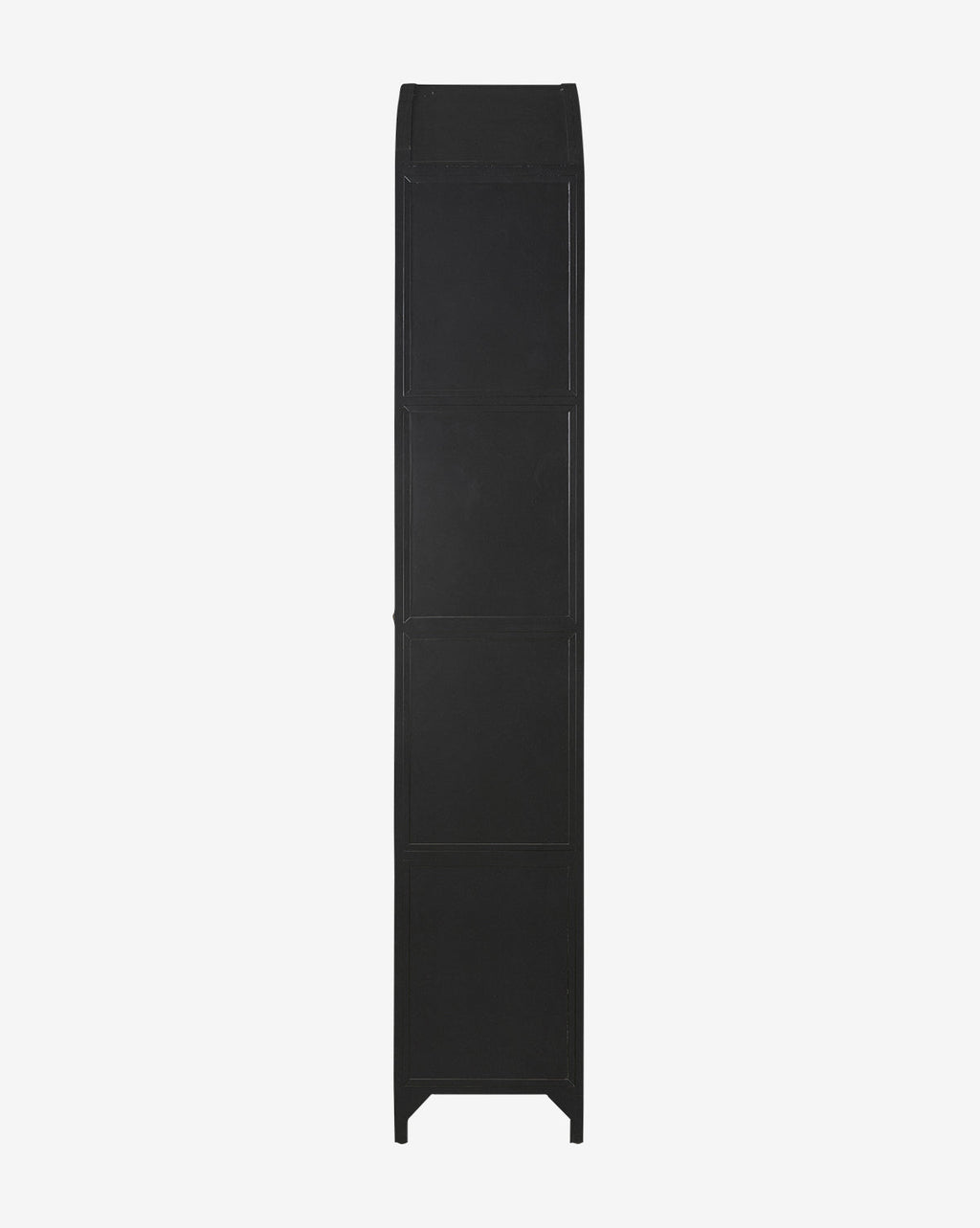 Industrial Iron & Glass Wide Cabinet with Arched Top for Living Room