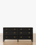 Modern Black Ash Dresser with Brass Hardware for Bedroom