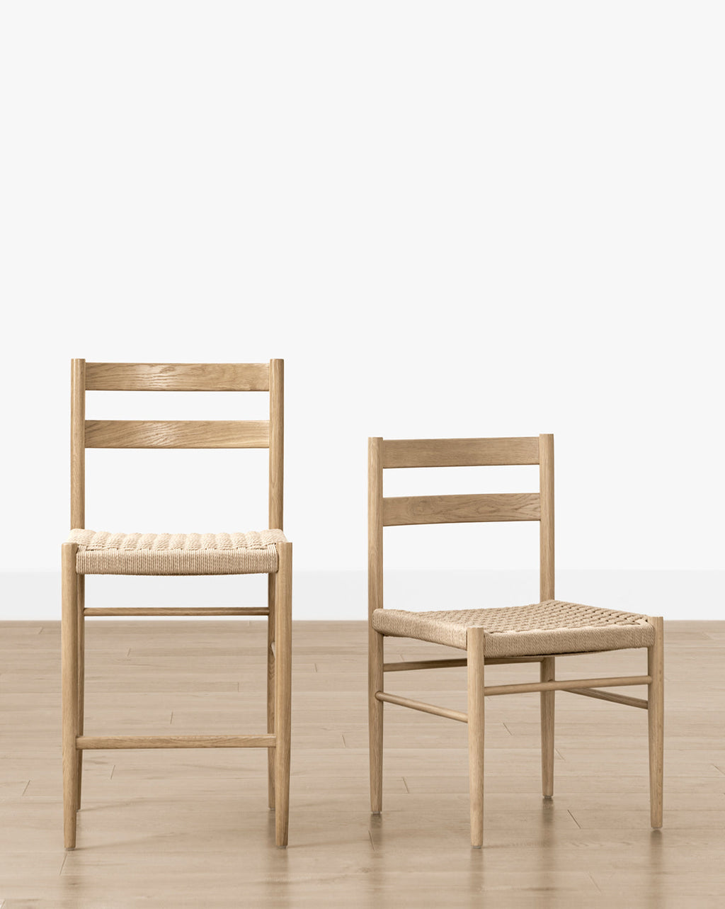 Scandinavian Paper Cord Woven Dining Chair with Transitional Form for Dining Room