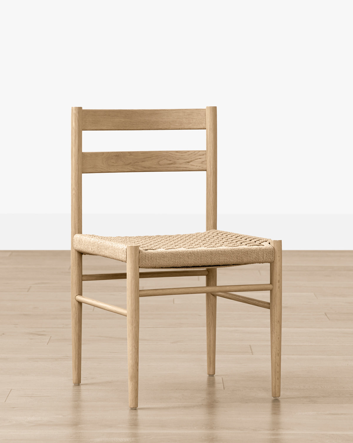 Scandinavian Paper Cord Woven Dining Chair with Transitional Form for Dining Room