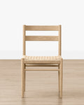 Scandinavian Paper Cord Woven Dining Chair with Transitional Form for Dining Room
