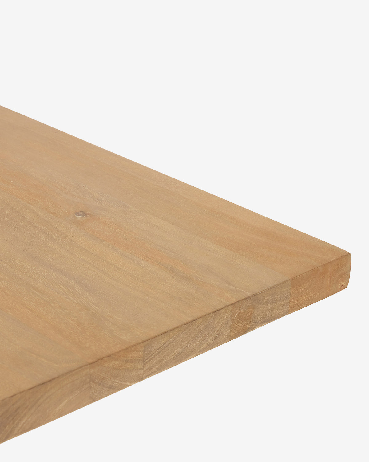 Natural Solid Mango Wood Dining Table with Shapely Base for Dining Room