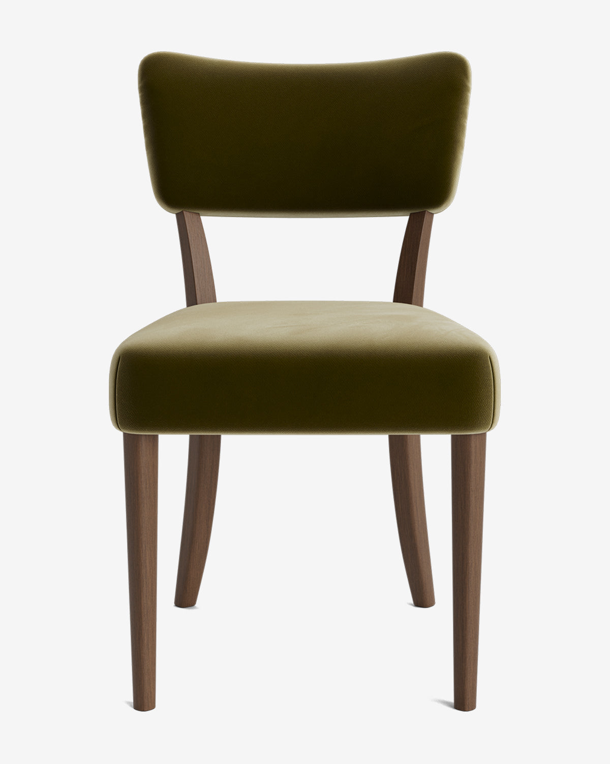 Glam Velvet Dining Chair with Kidney-Shaped Back for Dining Room