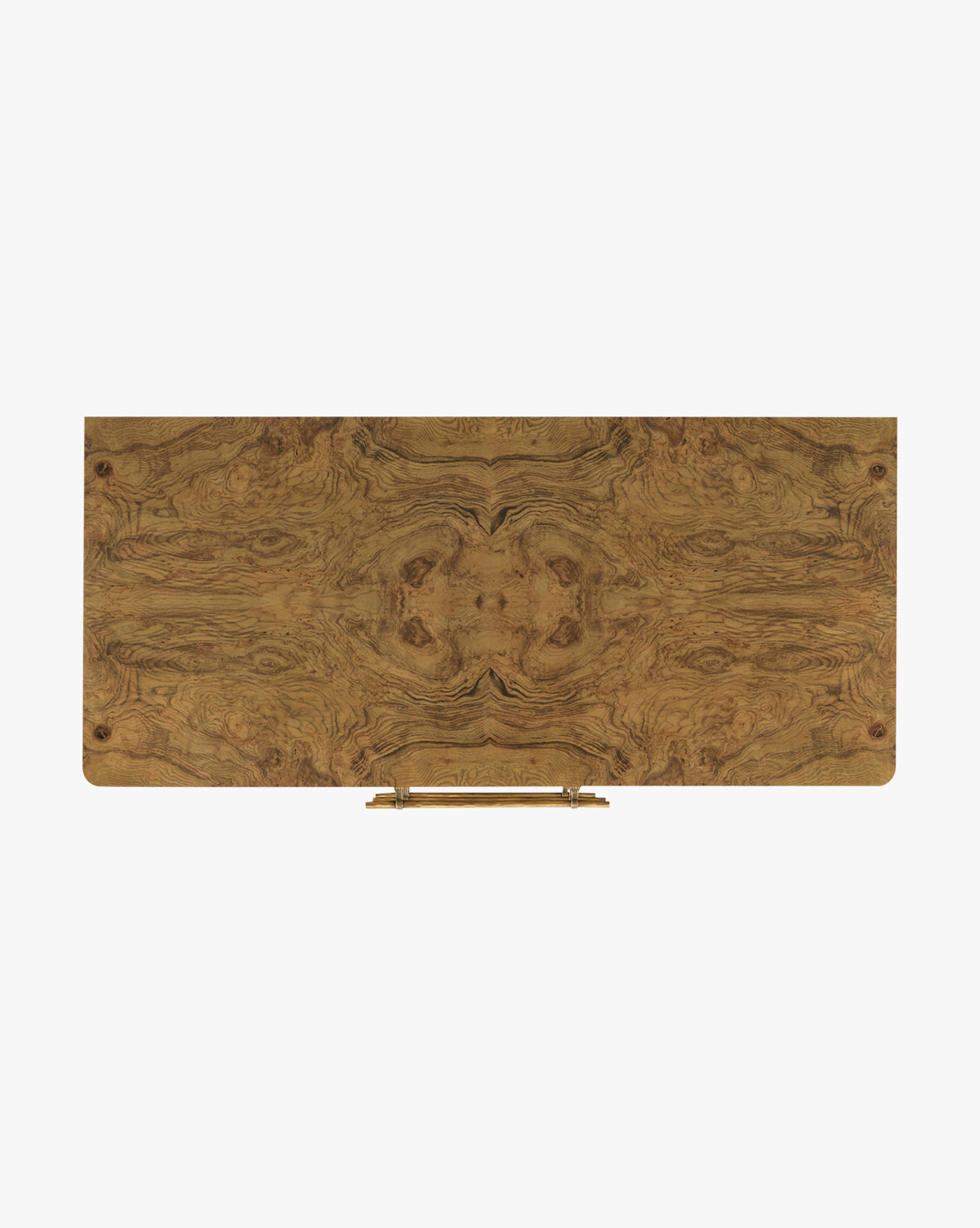 Artisan Olive Ash Burl Chest with Brass Hardware & Tapered Legs for Bedroom