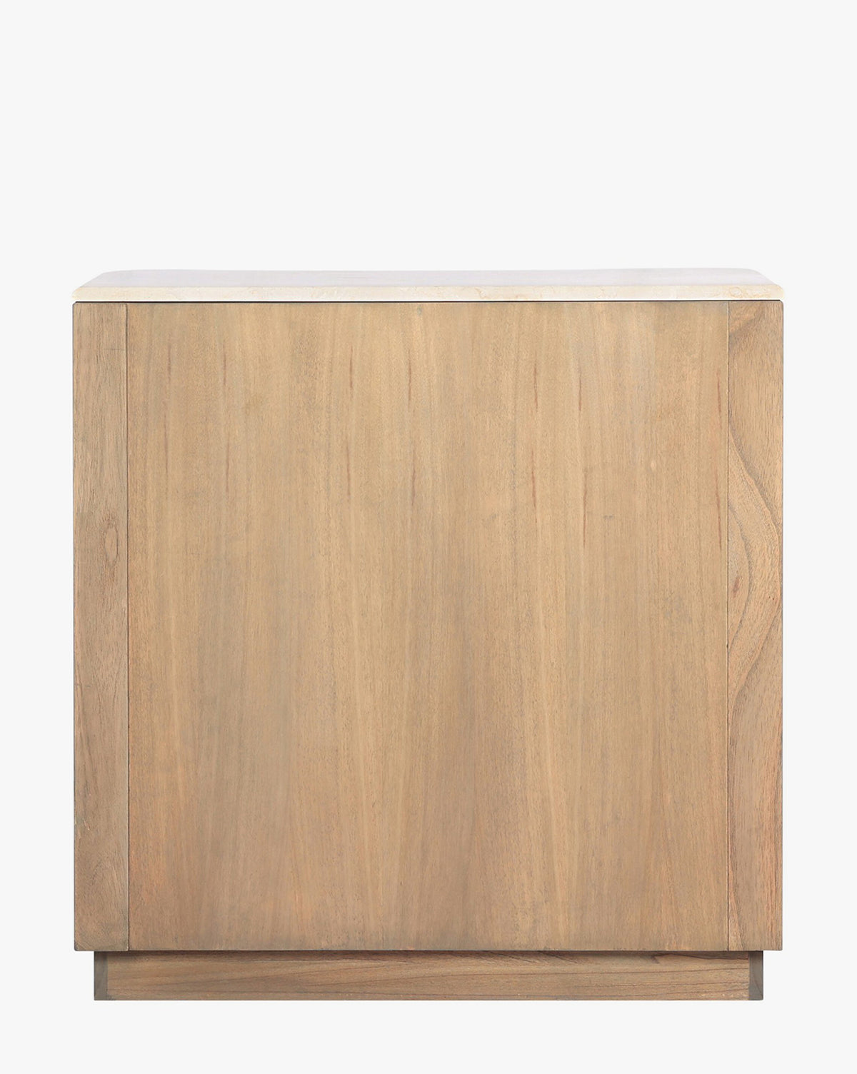 Natural Mindi Wood Chest with Marbled Surface & Six Drawers for Bedroom