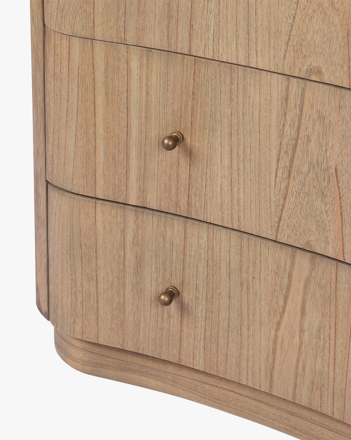 Natural Mindi Wood Chest with Marbled Surface & Six Drawers for Bedroom