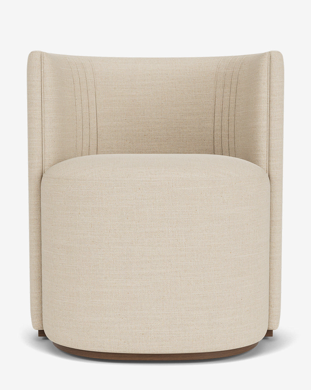 Glam Upholstered Dining Chair with Barrel Back & Bench-Made Craftsmanship for Dining Room