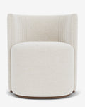 Glam Upholstered Dining Chair with Barrel Back & Bench-Made Craftsmanship for Dining Room