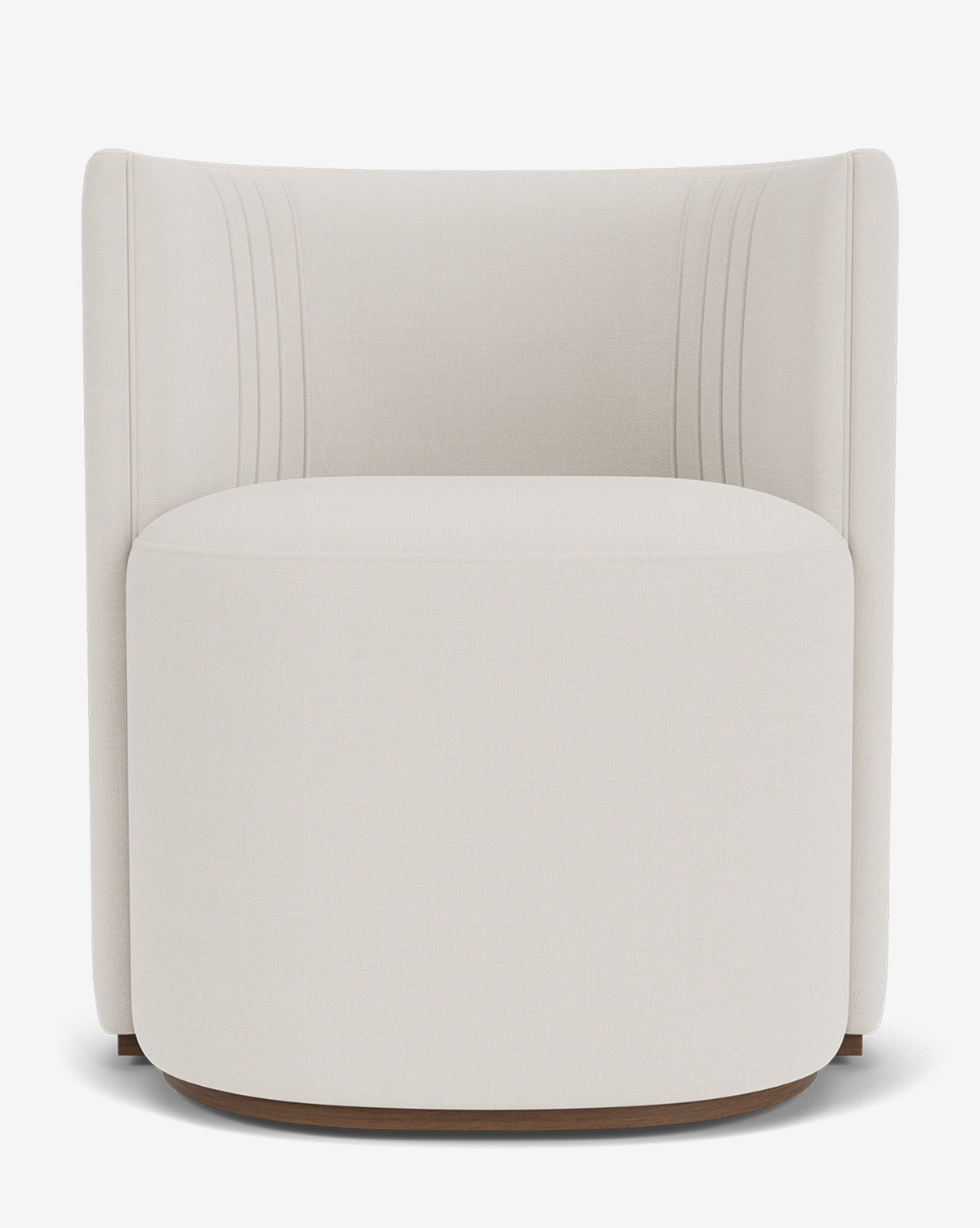Glam Upholstered Dining Chair with Barrel Back & Bench-Made Craftsmanship for Dining Room