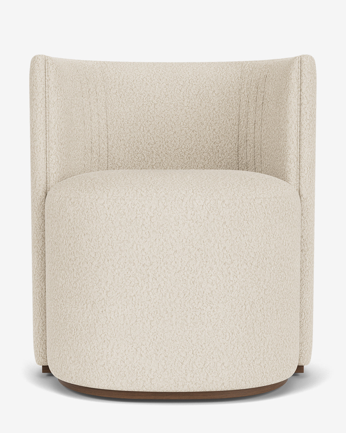 Glam Upholstered Dining Chair with Barrel Back & Bench-Made Craftsmanship for Dining Room