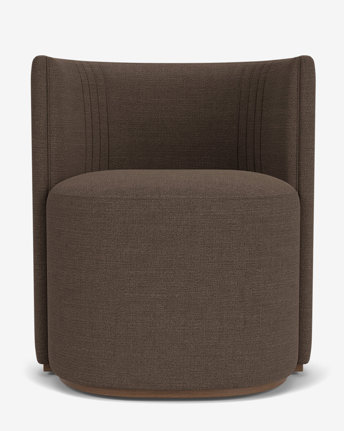 Glam Upholstered Dining Chair with Barrel Back & Bench-Made Craftsmanship for Dining Room