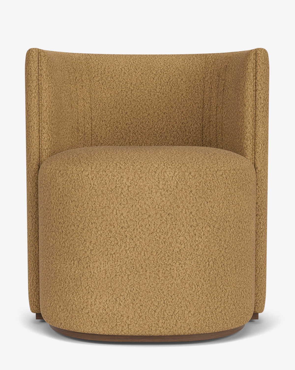 Glam Upholstered Dining Chair with Barrel Back & Bench-Made Craftsmanship for Dining Room