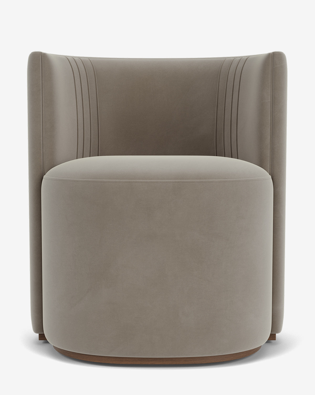 Glam Upholstered Dining Chair with Barrel Back & Bench-Made Craftsmanship for Dining Room