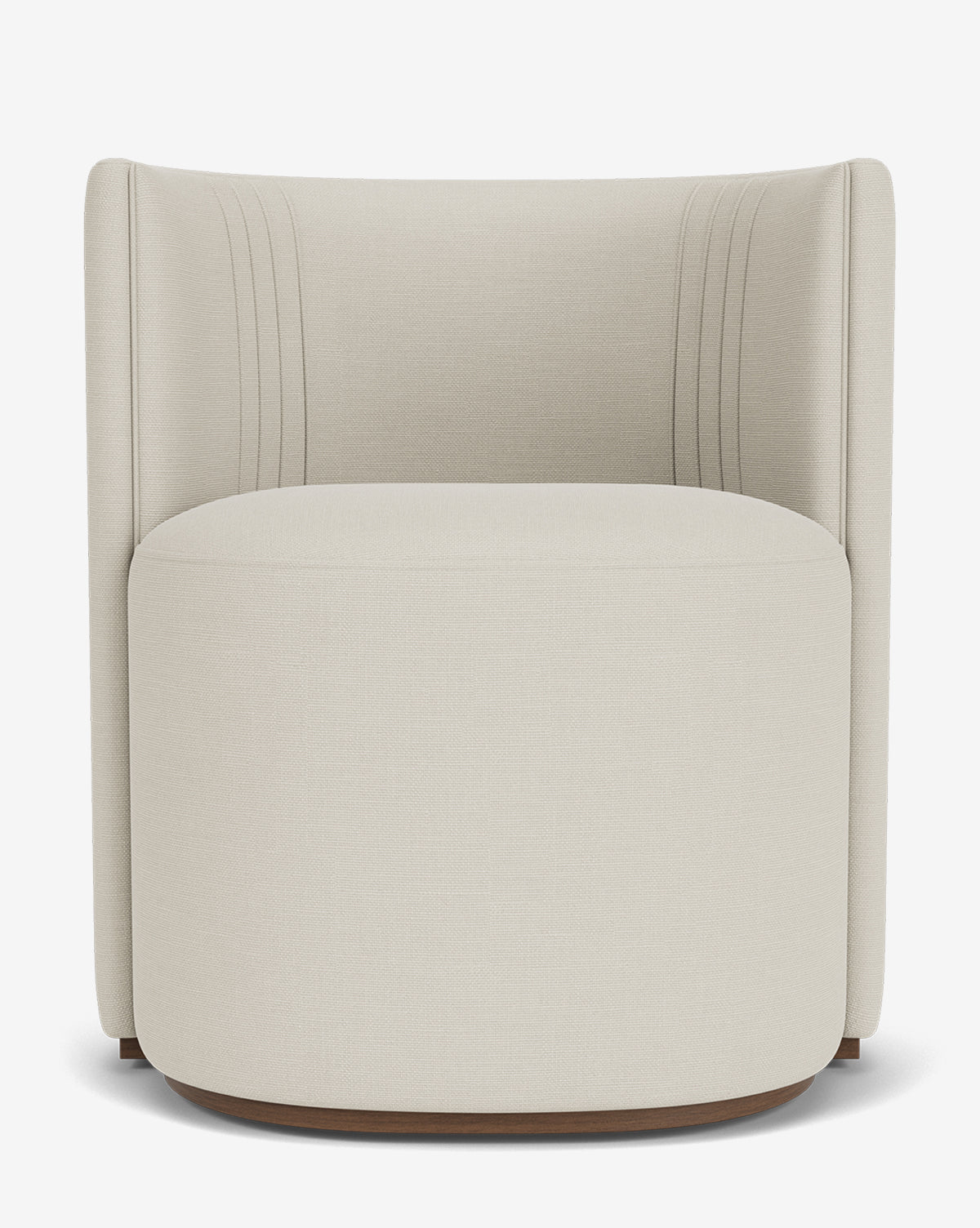 Glam Upholstered Dining Chair with Barrel Back & Bench-Made Craftsmanship for Dining Room