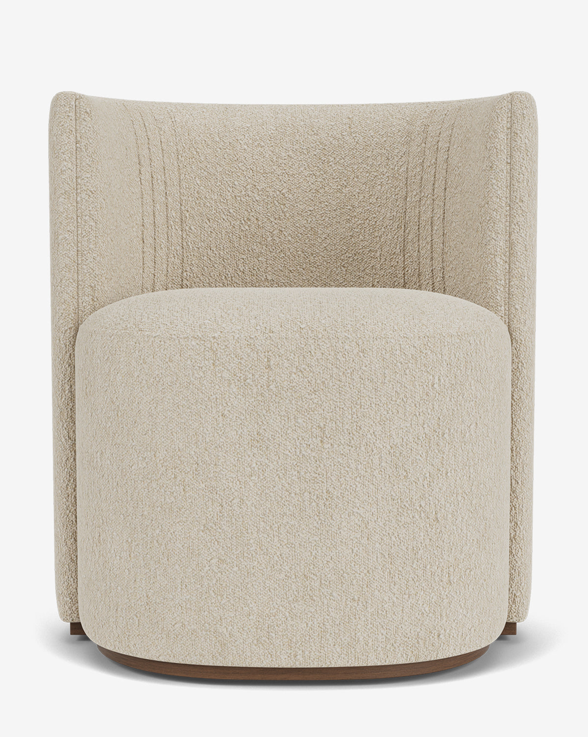 Glam Upholstered Dining Chair with Barrel Back & Bench-Made Craftsmanship for Dining Room