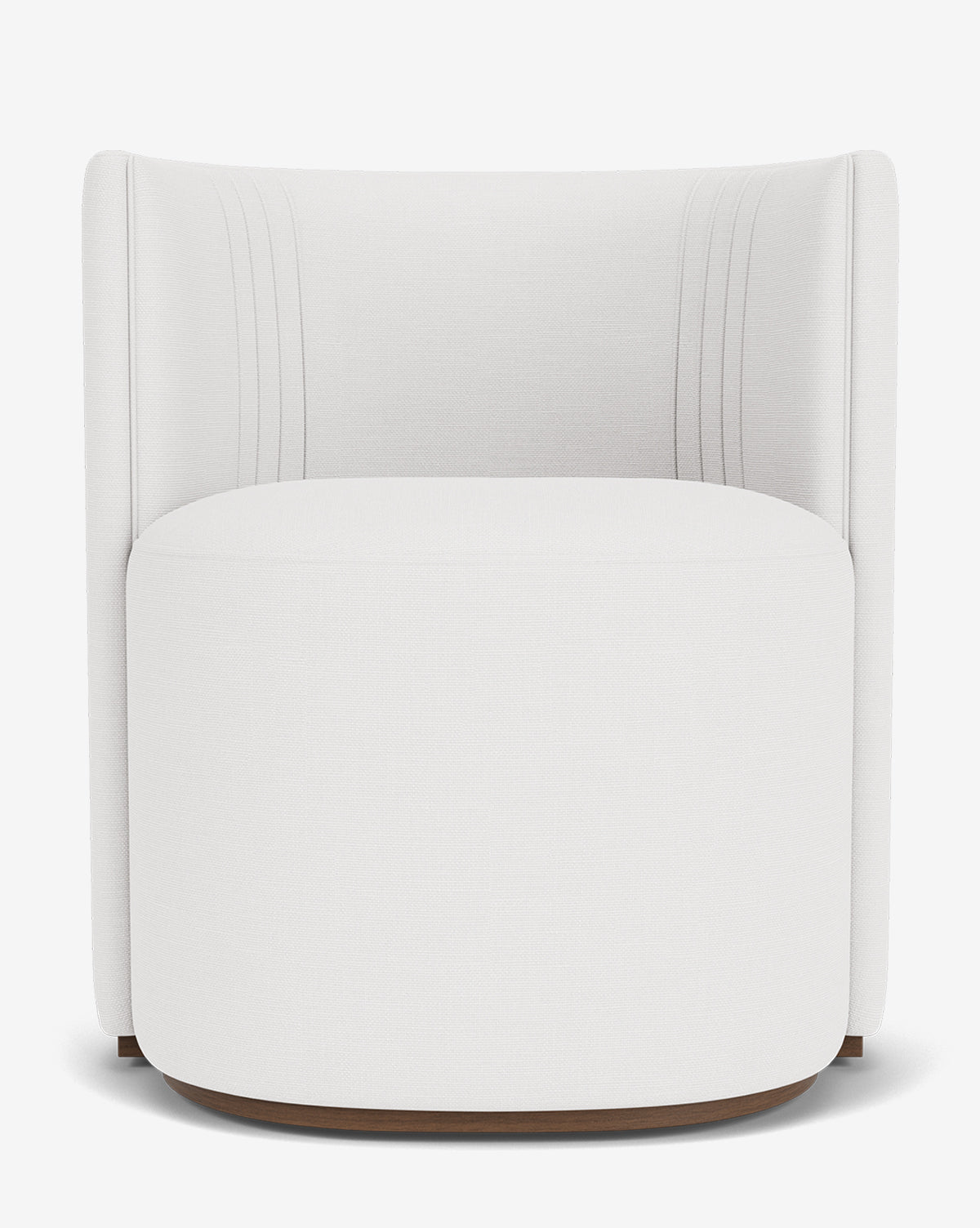 Glam Upholstered Dining Chair with Barrel Back & Bench-Made Craftsmanship for Dining Room