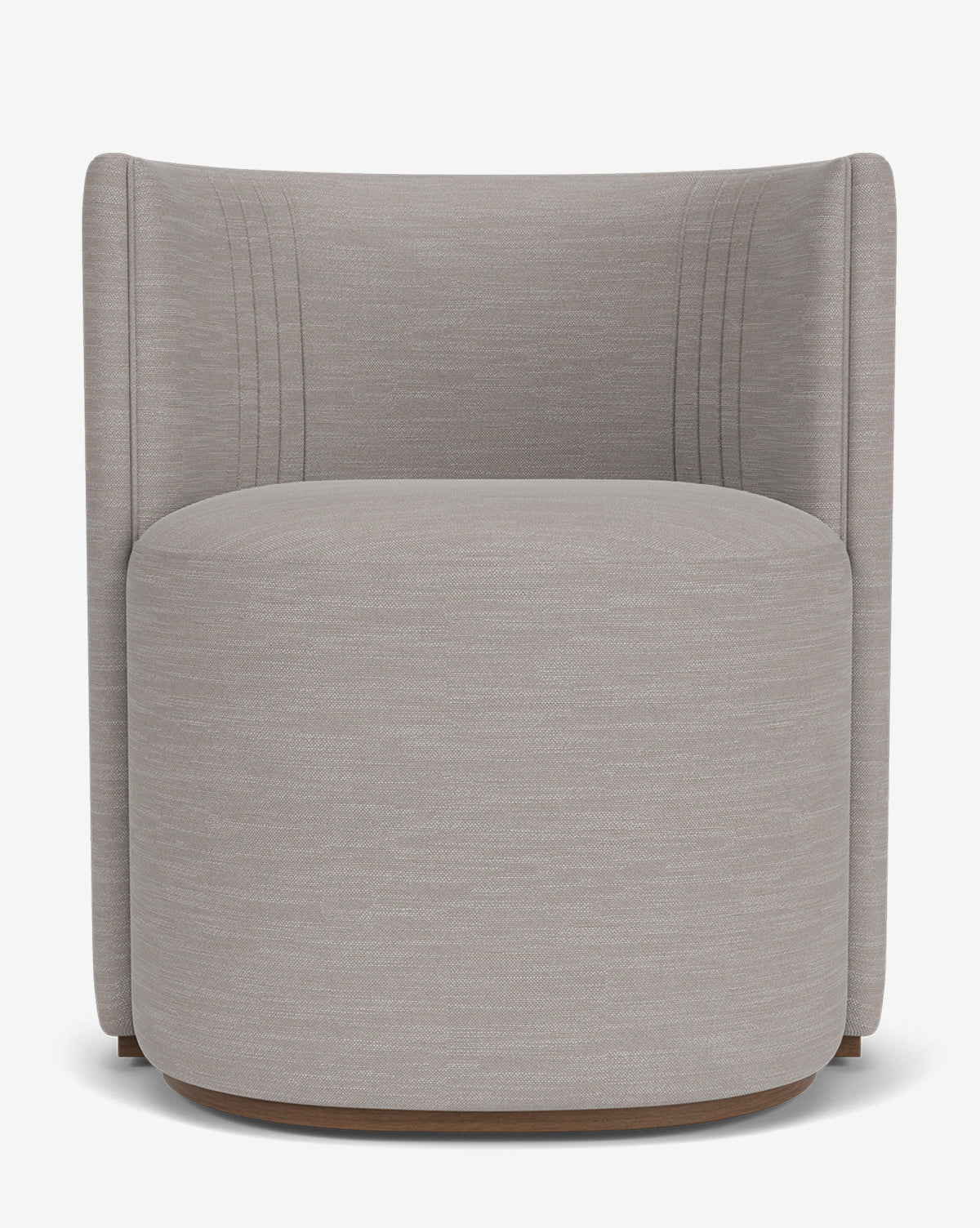 Glam Upholstered Dining Chair with Barrel Back & Bench-Made Craftsmanship for Dining Room