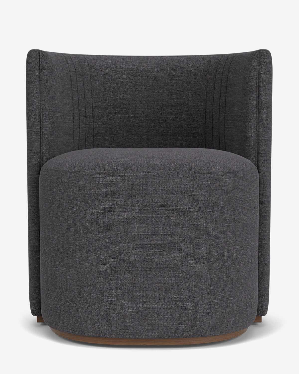 Glam Upholstered Dining Chair with Barrel Back & Bench-Made Craftsmanship for Dining Room