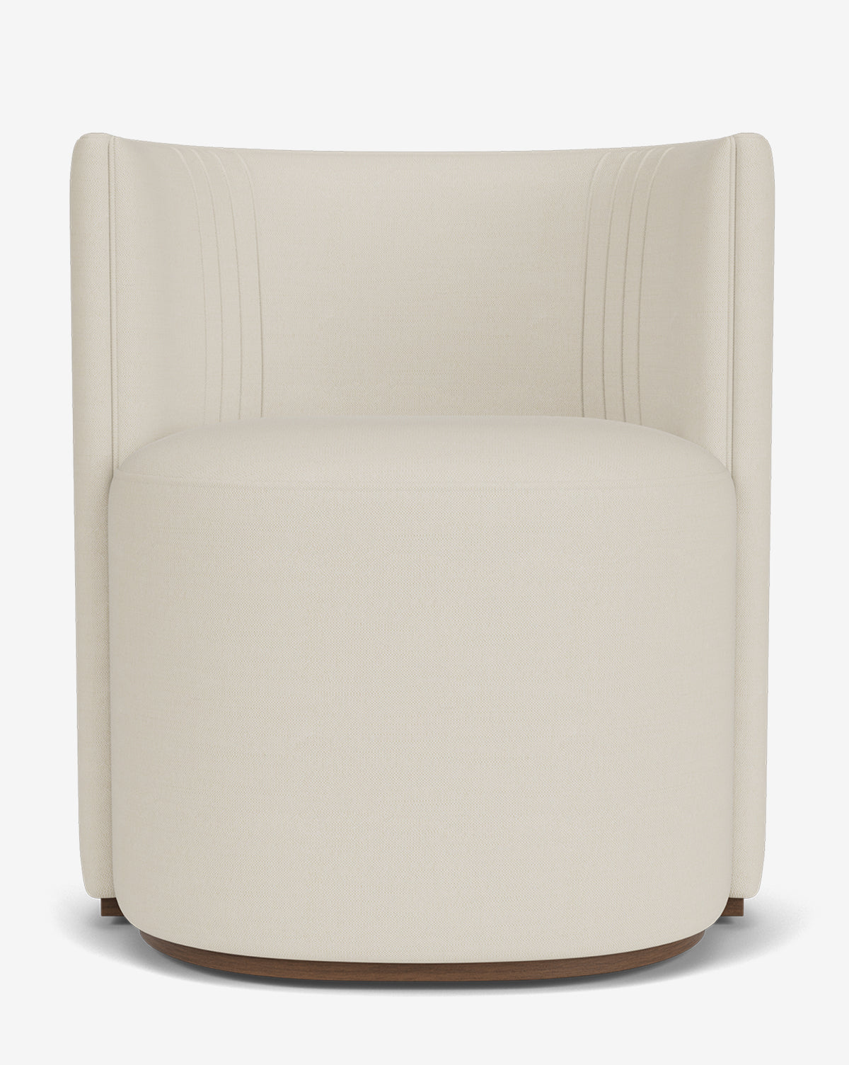 Glam Upholstered Dining Chair with Barrel Back & Bench-Made Craftsmanship for Dining Room