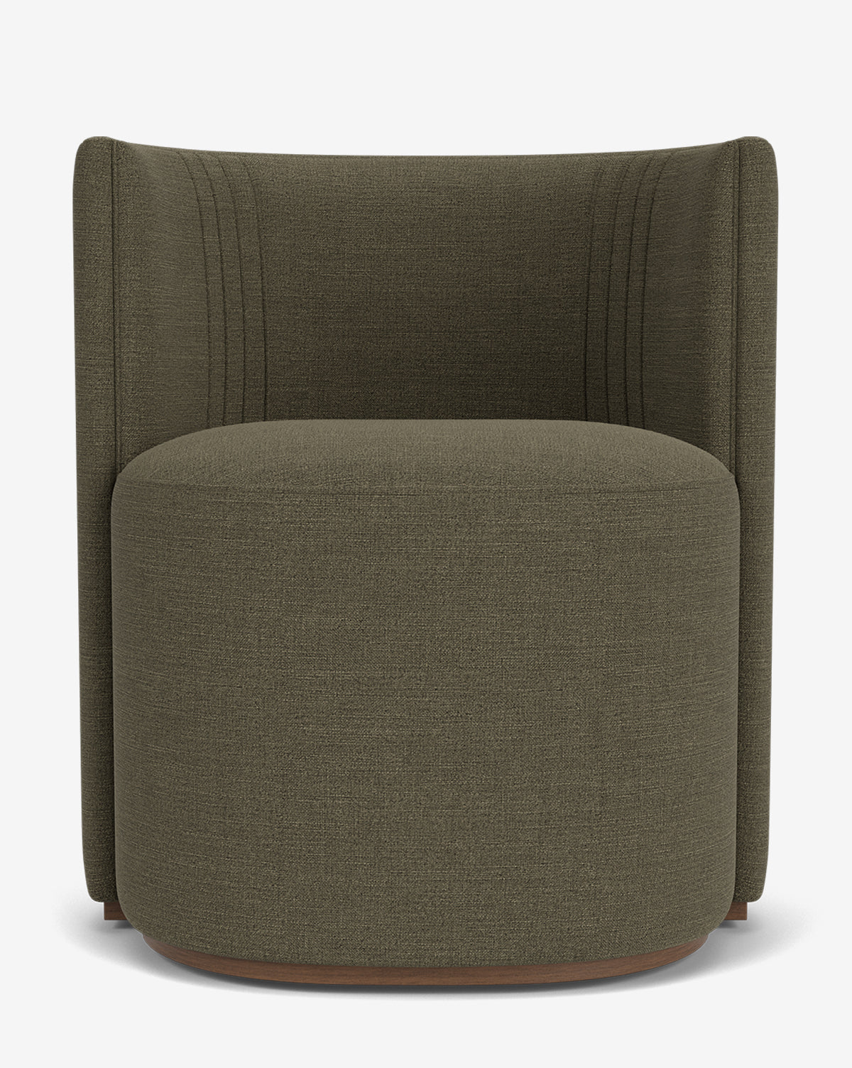 Glam Upholstered Dining Chair with Barrel Back & Bench-Made Craftsmanship for Dining Room