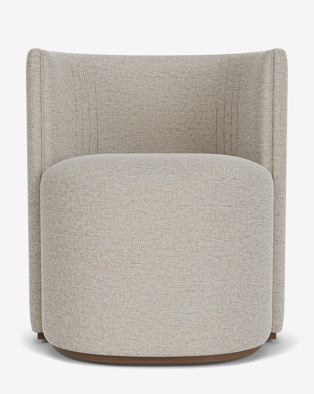 Glam Upholstered Dining Chair with Barrel Back & Bench-Made Craftsmanship for Dining Room
