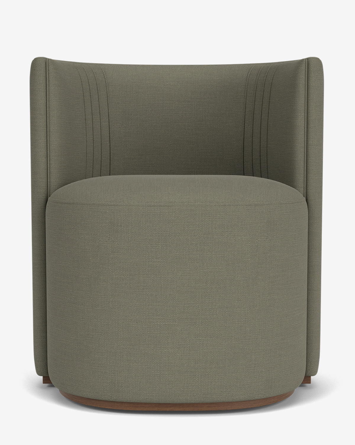 Glam Upholstered Dining Chair with Barrel Back & Bench-Made Craftsmanship for Dining Room