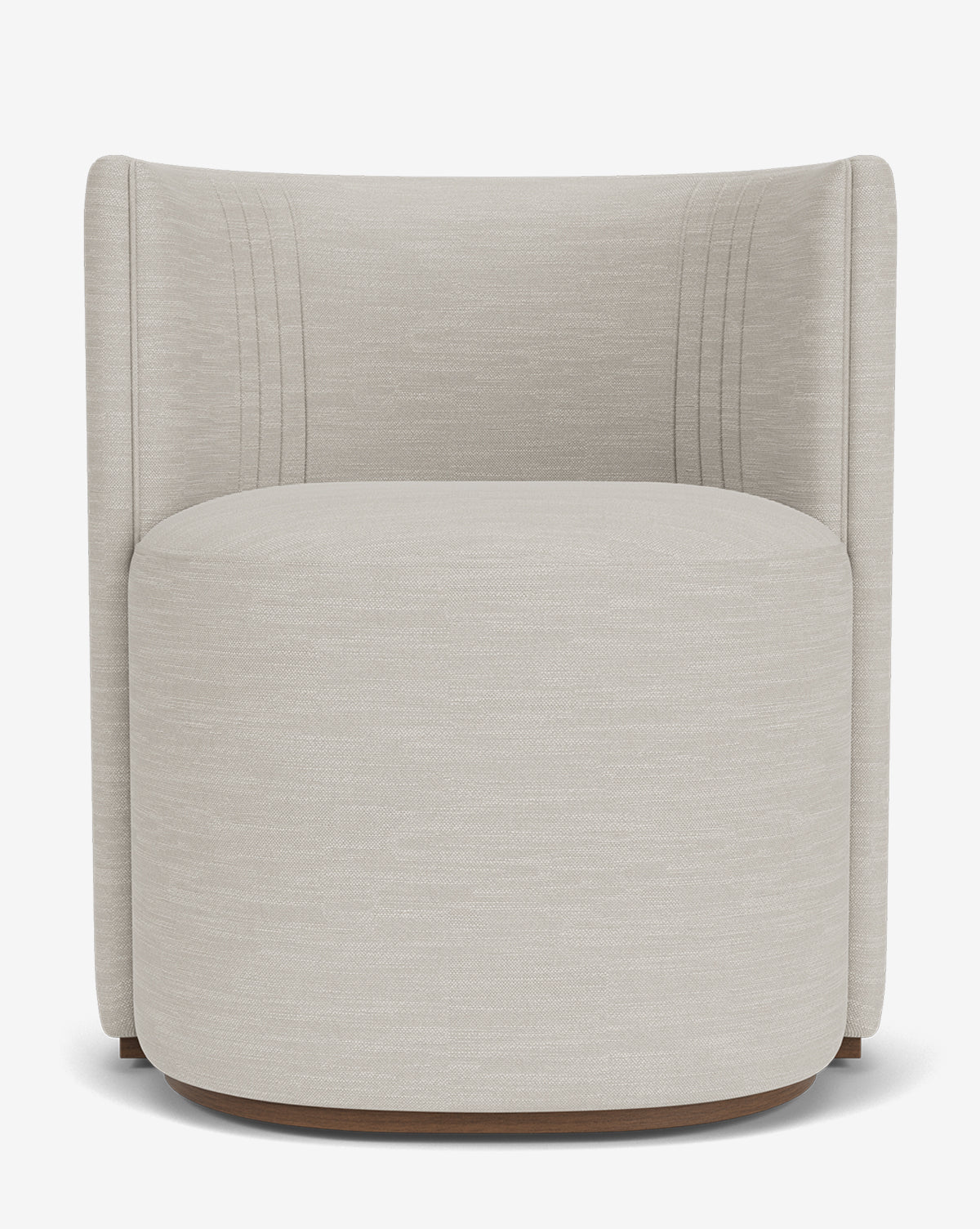 Glam Upholstered Dining Chair with Barrel Back & Bench-Made Craftsmanship for Dining Room