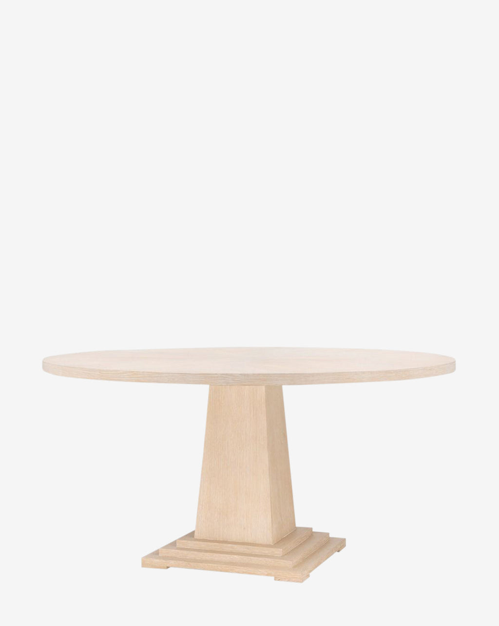 Contemporary Oak Dining Table with Sand Finish & Architectural Frame for Dining Room