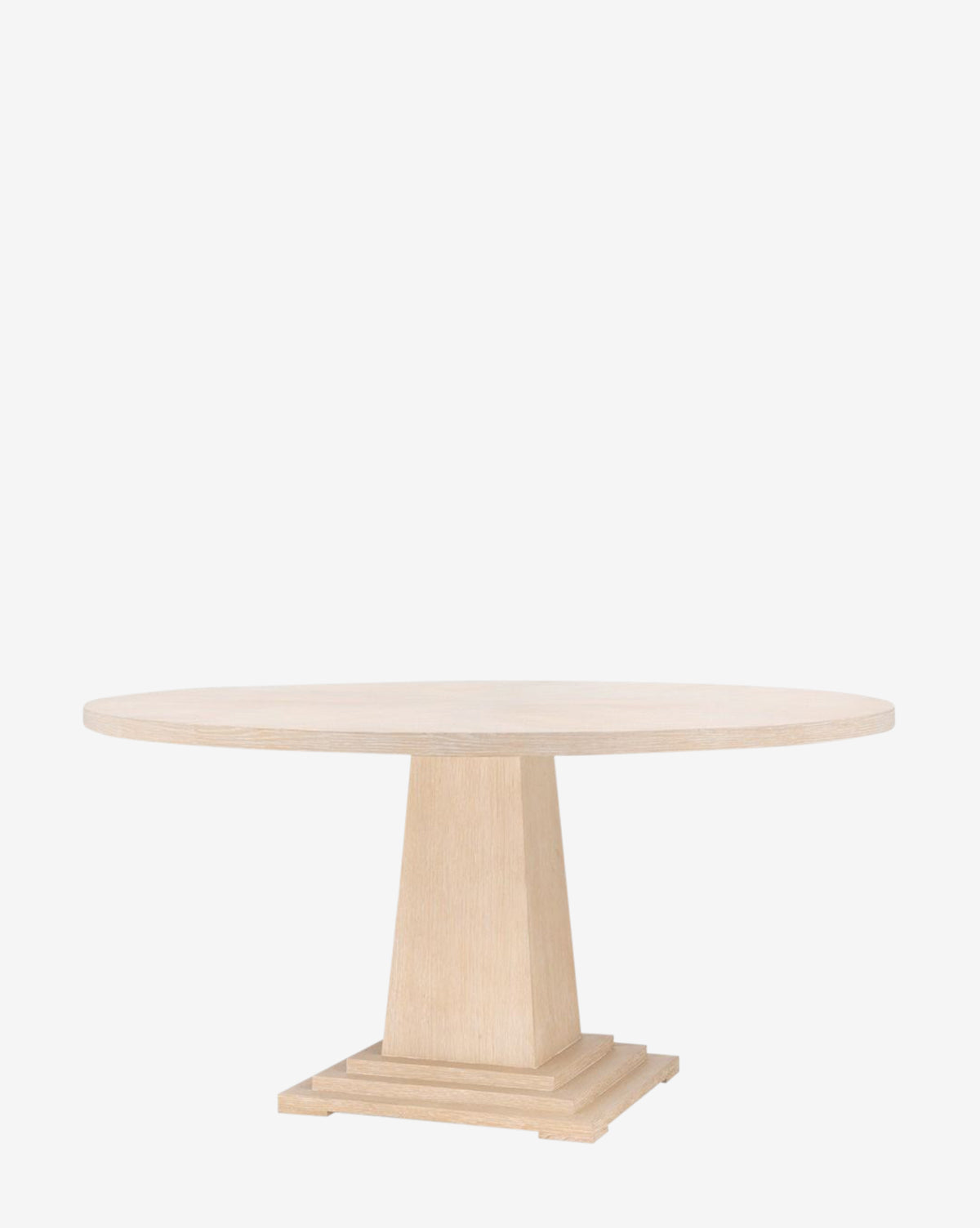 Contemporary Oak Dining Table with Sand Finish & Architectural Frame for Dining Room