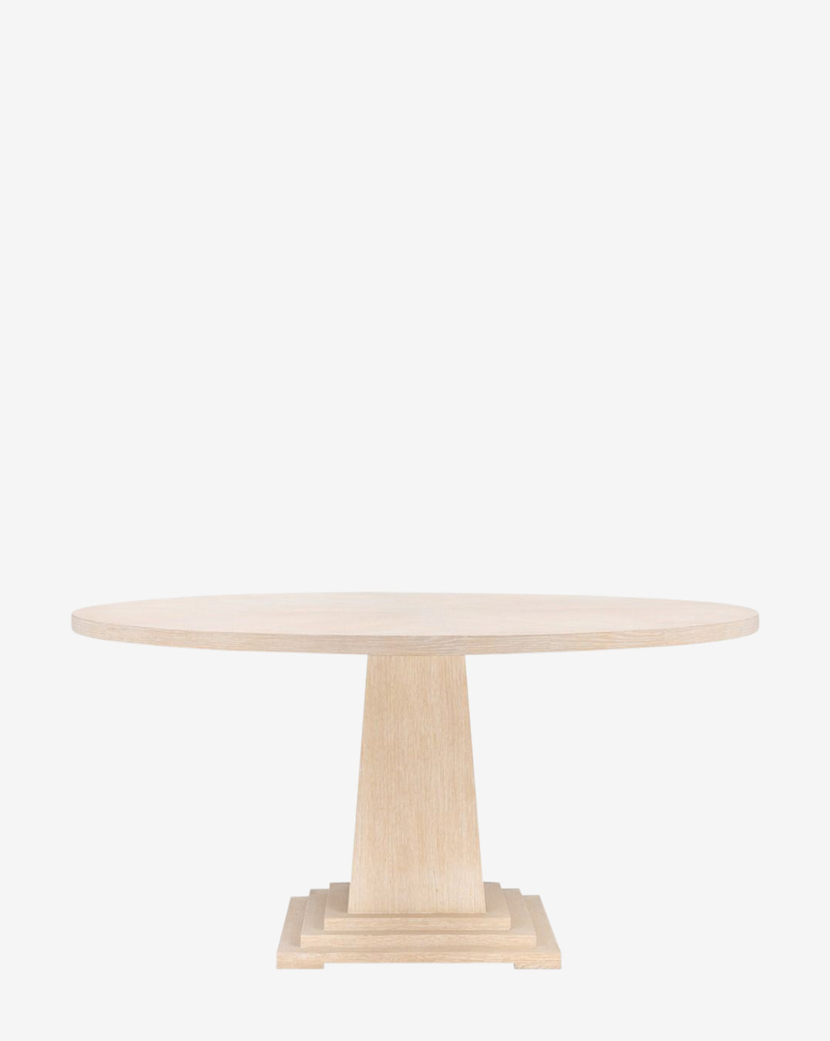 Contemporary Oak Dining Table with Sand Finish & Architectural Frame for Dining Room