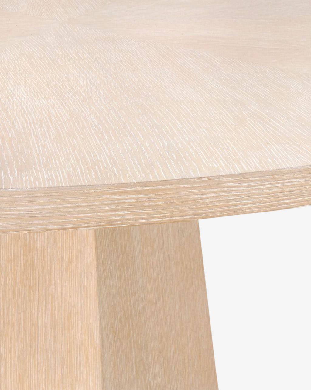 Contemporary Oak Dining Table with Sand Finish & Architectural Frame for Dining Room