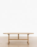 Minimalist Kiln-Dried White Oak Oval Dining Table with Mortise & Tenon Joinery for Dining Room